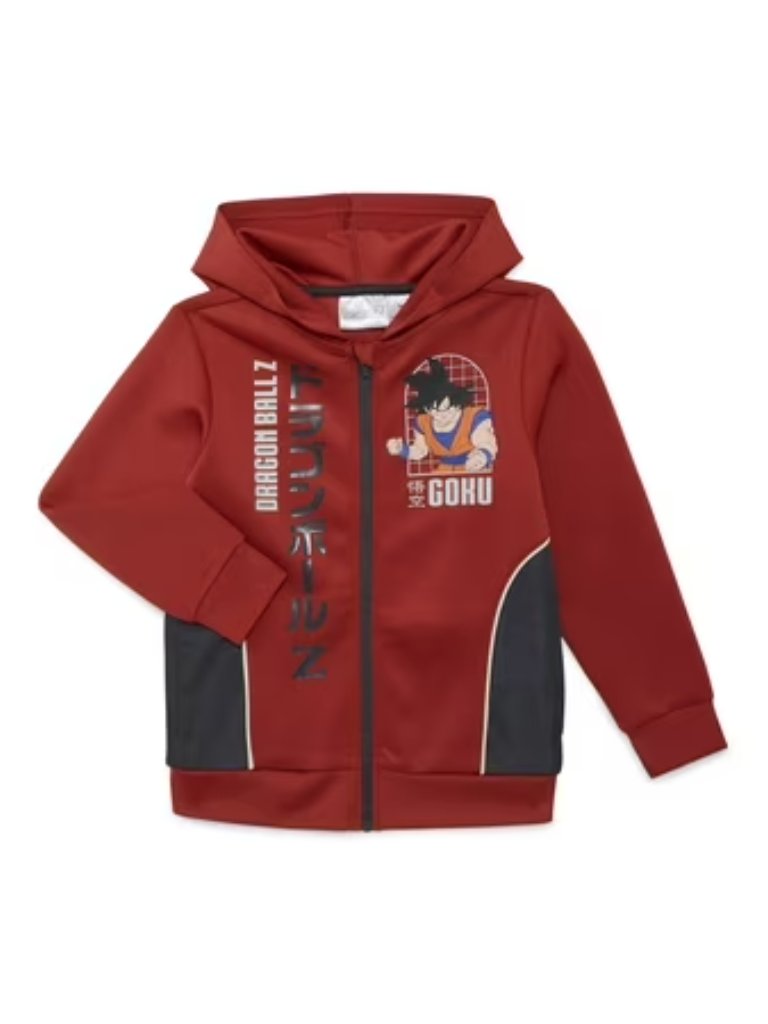 New Dragon Ball Z Boys' Graphic Active Jacket With Hood 6/7